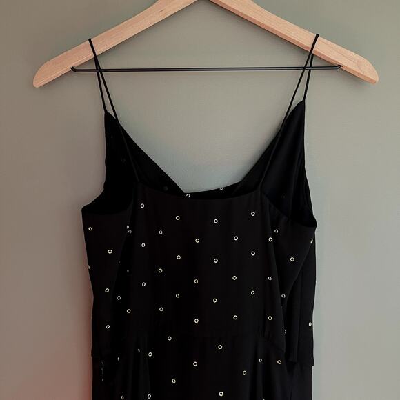 Veronica Beard Charlene Studded Crepe Dress Black Gold Size 2 Drapey Embellished - Picture 13 of 16